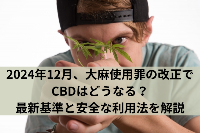 2024年12月、大麻使用罪の改正でCBDはどうなる？最新基準と安全な利用法を解説